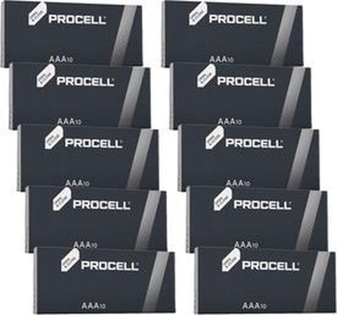 100 x Procell Industrial Alkaline AAA/LR3
