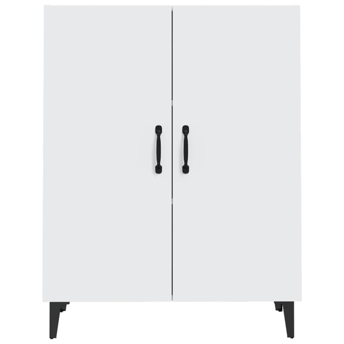 vidaXL - Dressoir - 70x34x90 - cm - bewerkt - hout - wit