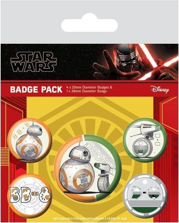 Star Wars: The Rise of Skywalker - Pack 5 Badges - Droids