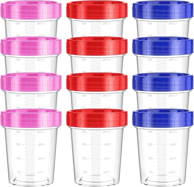 Dailygoods- Maatkan 12 stuks - Transparant - Lekvrij - Met deksel