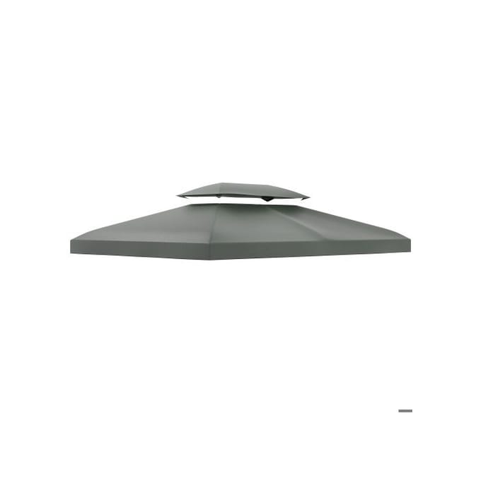 Vervangend dak - MUVOE - 3x4m - Ademend polyester - Donkergrijs - Winddicht met ventilatie grijs