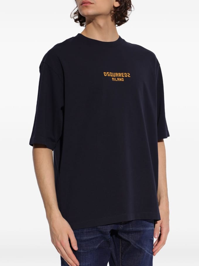 Dsquared2 t-shirt blauw man logo milan