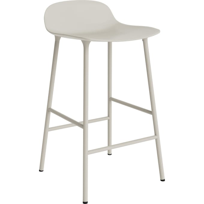 Normann Copenhagen Form barkruk met metalen frame - NormannCopenhagenFormLightGrey - 65 cm