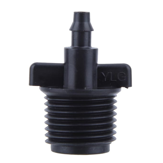 10Pcs 1 2  Barb Tubing Adapter for 4 7mm Drip irrigation Capillary Tubing Hose black