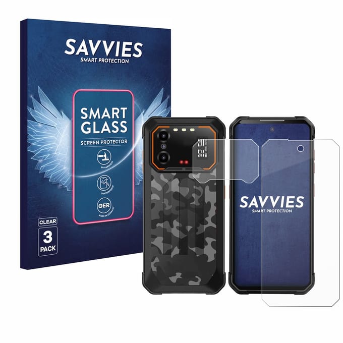3 Stuks Savvies Screenprotector - geschikt voor iiiF150 B1 Pro (Voor+Camera) - beschermfolie glas transparant