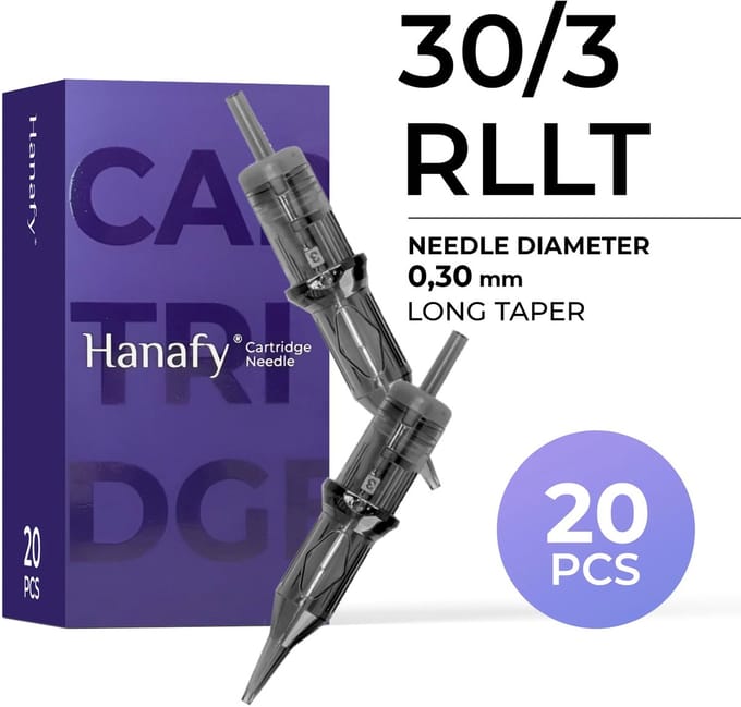 Hanafy PMU Cartridge 30/3 RLLT – 0.30 mm Round Liner (20 pcs)