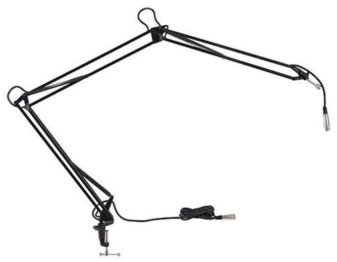 Microfoonarm met tafelclip - Zwart