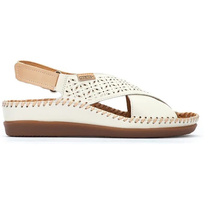 Pikolinos Off-white leren sandalen Cadaques
