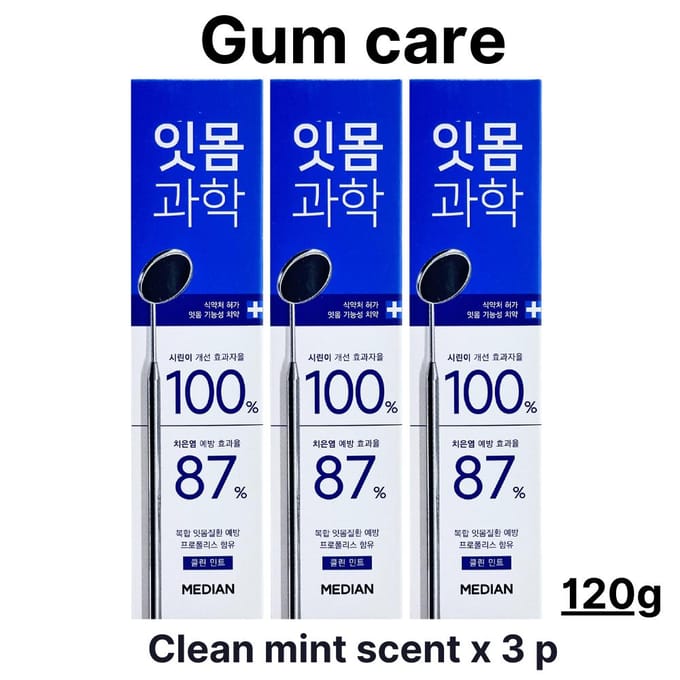 [MEDIAN] Whitening Science Tandpasta 120g * 3 clean mint x 3 blue
