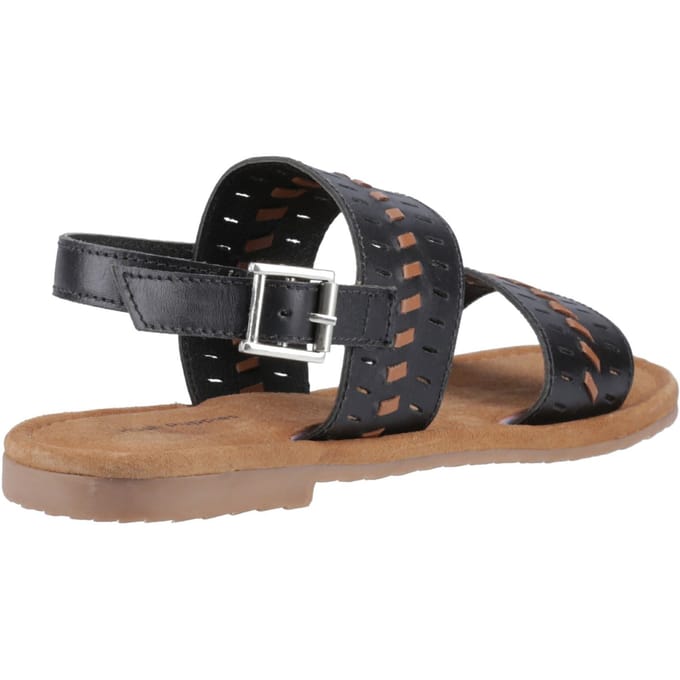 Hush Puppies Hadley Leren Dames Zwarte Sandalen