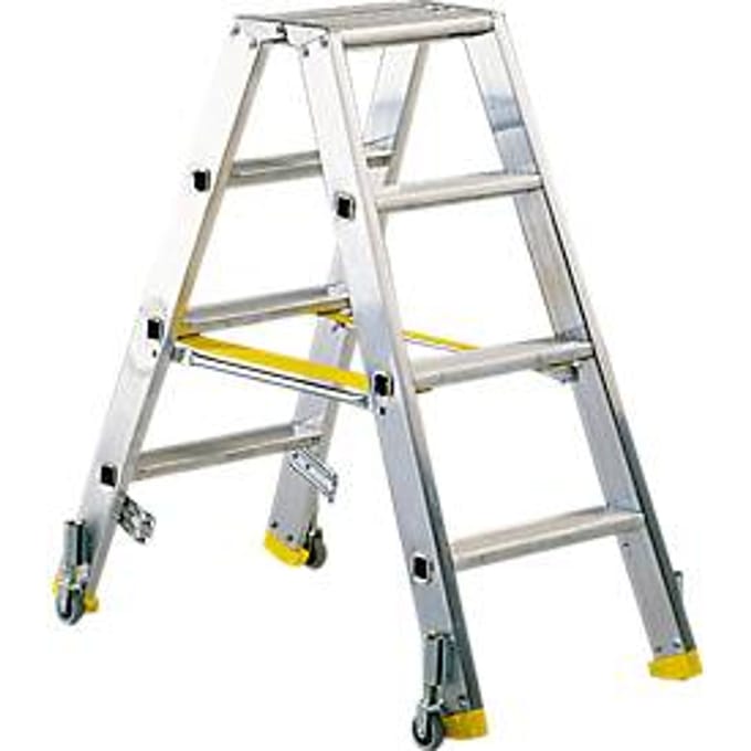 Trapladder Mehrsi, licht metaal, 4 treden, 6,9 kg