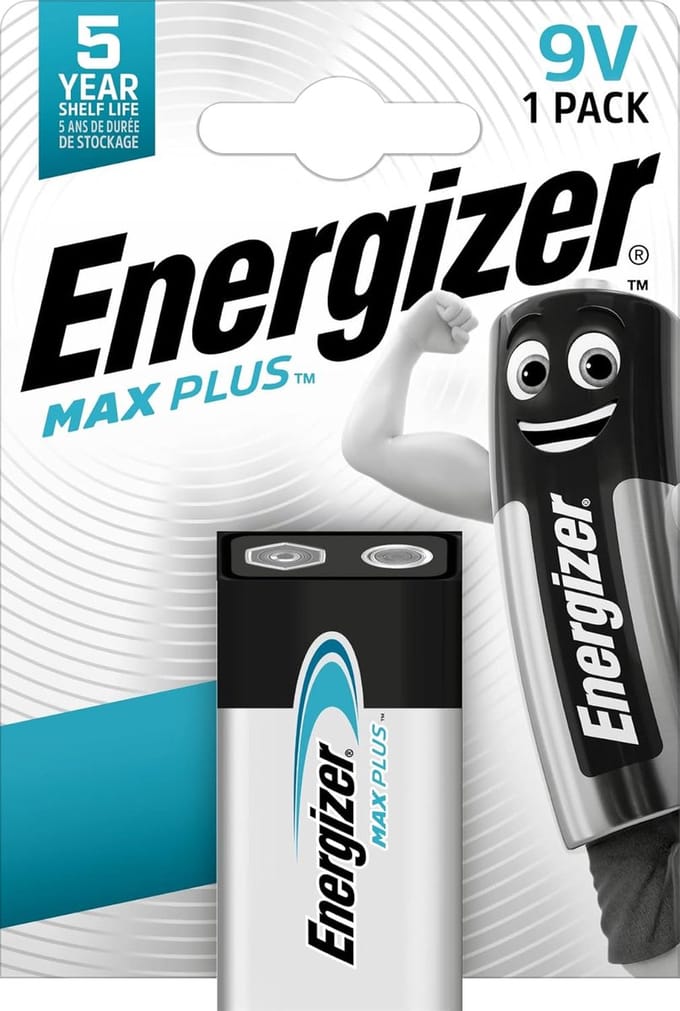 Energizer Max Plus chroom 9 V / E-blok / 6LR61 / 1-serie 1 Stuk chroom