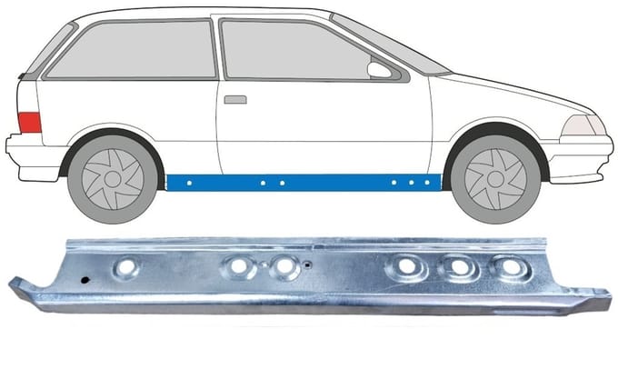 Binnenste reparatie dorpel voor Suzuki Swift 1988-2004 / Rechts