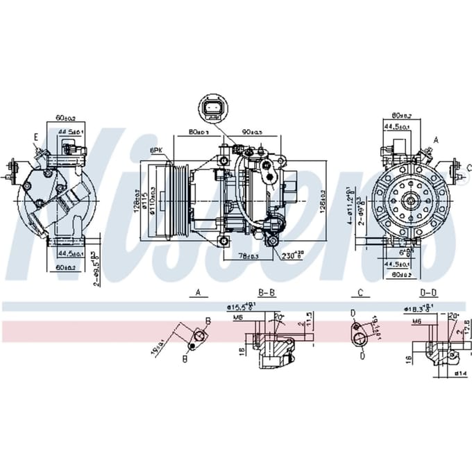 Compressor airconditioning NISSENS 89554