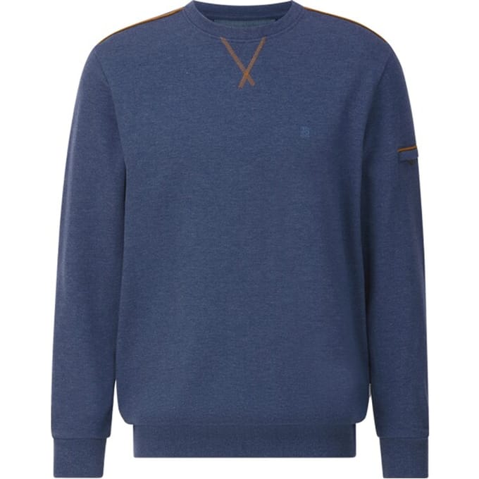 Babista herren Sweatshirt - 44/46 - blauw - Plus Size