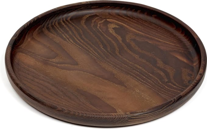 Serax Pascale Naessens Pure Dienblad Hout Rond Dark Brown 29 x 2,5 cm