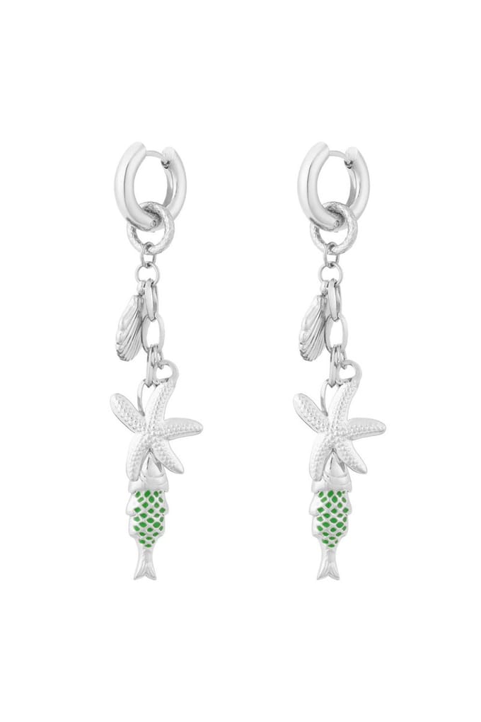 Oorbellen sea world Zilver