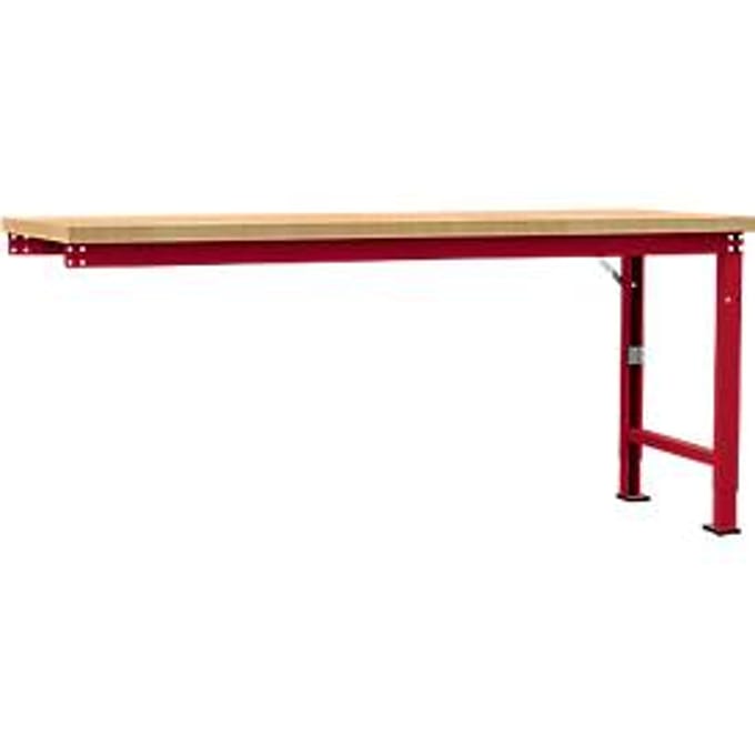 Manuflex aanbouw-werkbank Profi speciaal, tafelblad multiplex, 2000 x 700 mm, robijnrood