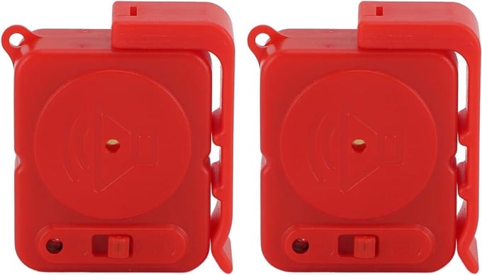 Deurgreep Alarm - Tril Alarm - Extra Beveiliging - 120 dB Geluid - 9x8x2 cm - Rood