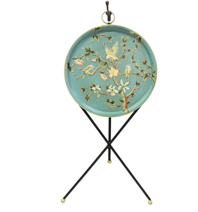Driepoot tafel rond Vogel turquoise