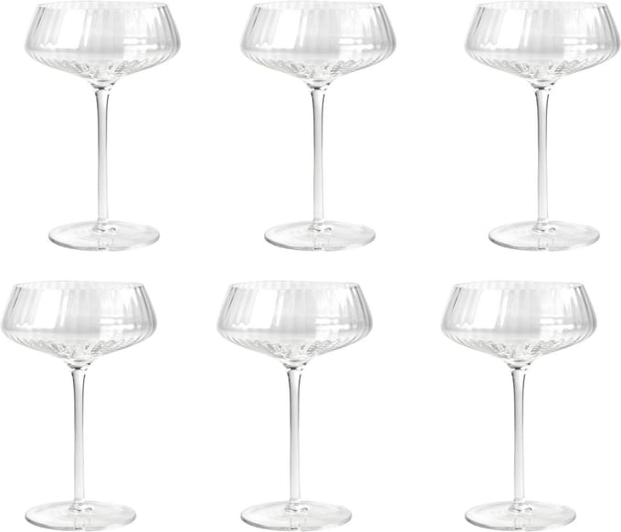 Ginza - Coupe glas 230 ml - Set van 6 stuks - cocktailglas - glazen