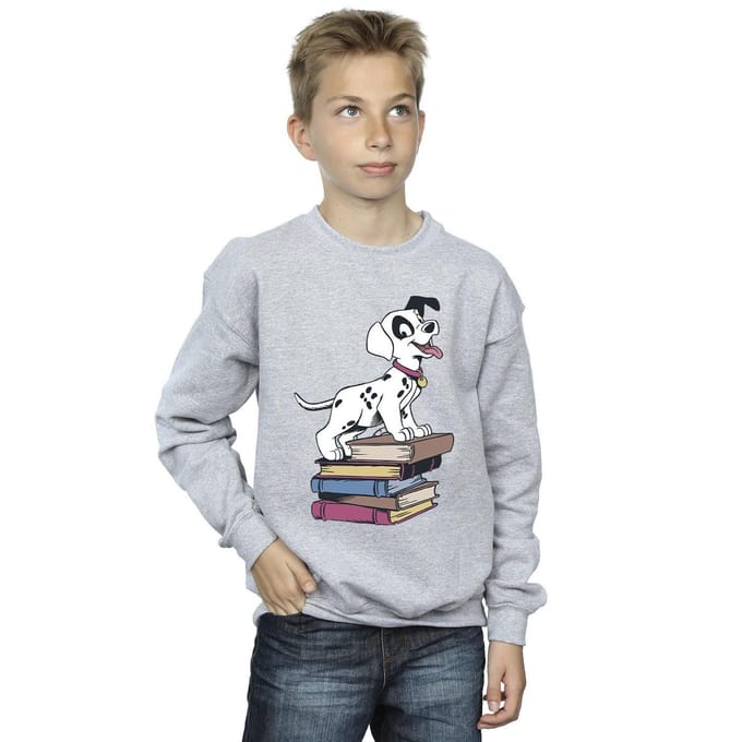 Disney Jongens Sweatshirt met 101 Dalmatiërs Boeken (Wit)