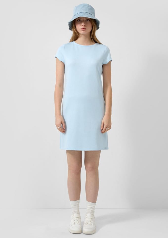 Jersey Jurk Knielang Met Ronde Hals Vrouw QS