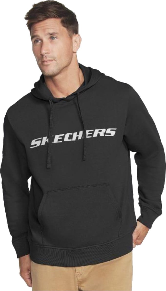 Skechers Apparel Heritage Pullover Hoodie Herensweatshirt met capuchon MHD12 BLK Zwart