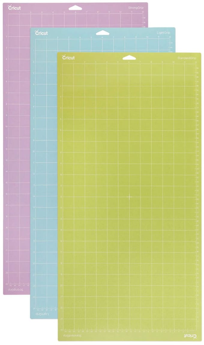 Cricut Explore/Maker LightGrip/StandardGrip/StrongGrip (30.5 x 61 cm) 3-Pack Snijmat Snijbreedte 30.5 cm Lila, Blauw, Geel