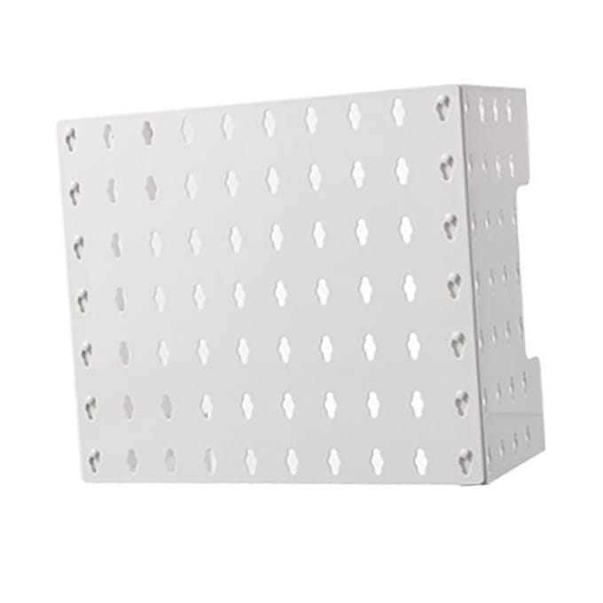 Pegboard Wandgemonteerde Display Multifunctioneel Ponsvrij Opbergrek Gas Waterverwarmer Pijpafdekking white