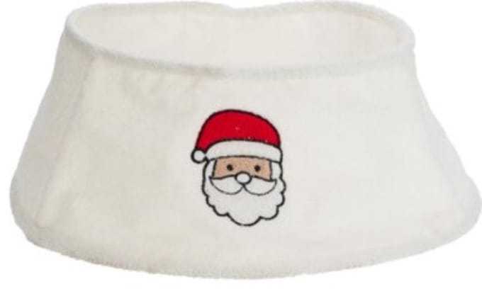 Home & Styling Kerstboomrok Kerstman - Ø60cm - Wit