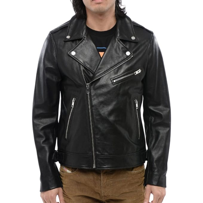 Diesel L-garrett-r Zwart Leren Jack