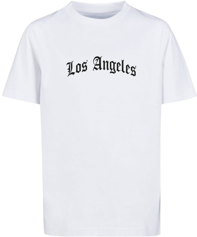 Mister Tee - Los Angeles Wording Kids Basic Kinder Tshirt - Kids 134/140 - Wit