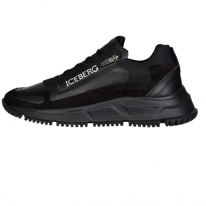 Baskets iceberg en cuir italien neuves noires - Taille: 41 black