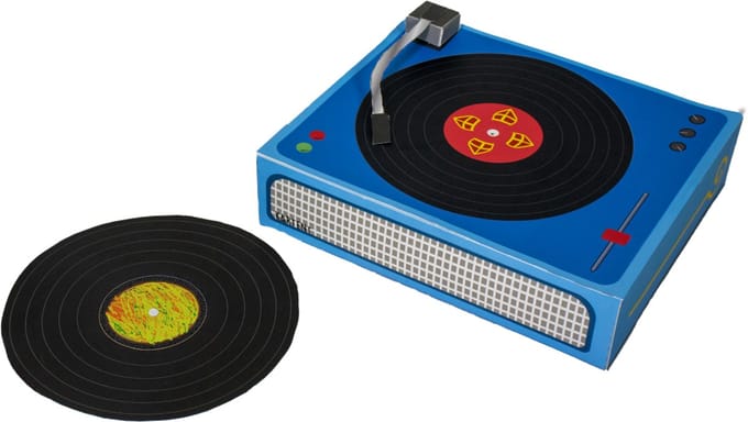 Platenspeler surprise - 25 x 21 x 5 cm - Kartent
