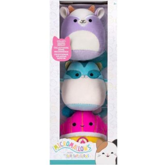Squishmallows Micromallows 3-Pack Tia, Louden, Mariska Poppetjes en figuren