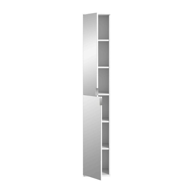 ProjektX kledingkast 4 deuren wit, spiegel - 66cm x 193cm x 34cm