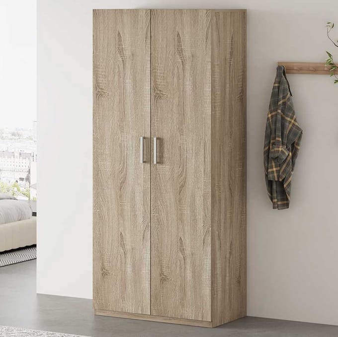 Opbergkast Mike Sonoma Eik – 2 Deuren – 4 Legplanken – 80 x 42 x 180 cm - Rousseau