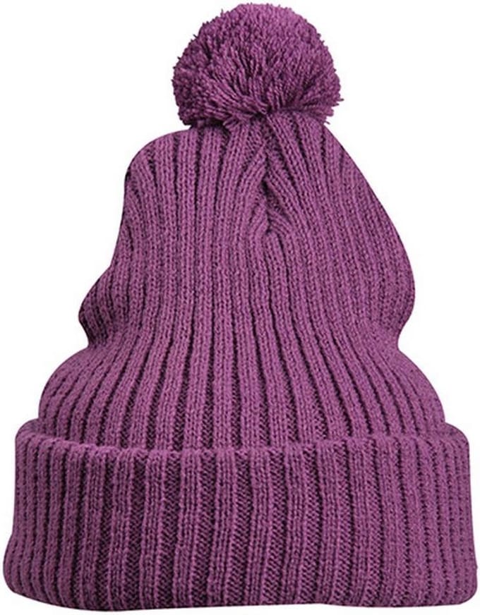 Myrtle Beach - Unisex Gebreide Muts met Pompom (Paars)