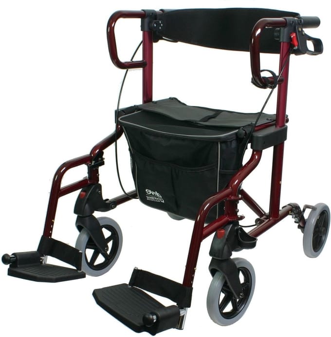 Drive rollator en rolstoel in 1 Diamond Deluxe - Makkelijk opvouwbaar - Ideale mobiliteitsoplossing