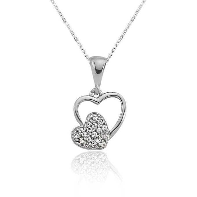 925 Zilver Dames Ketting - Hart Hanger - Romantisch & Elegant - Handgemaakt