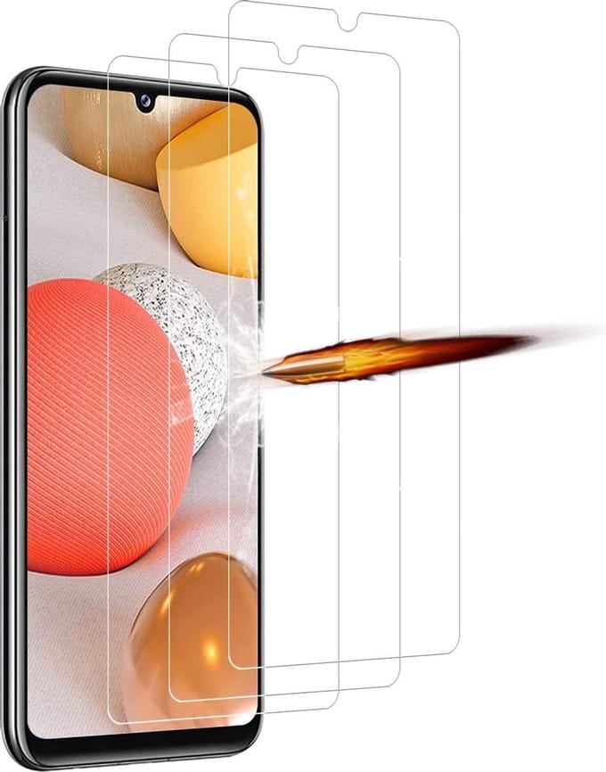 Screenprotector Glas - Tempered Glass Screen Protector Geschikt voor: Samsung Galaxy A42 5G - 3x