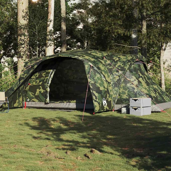 Vidaxl Tente Familiale, 6 Personnes, Camouflage, Imperméable