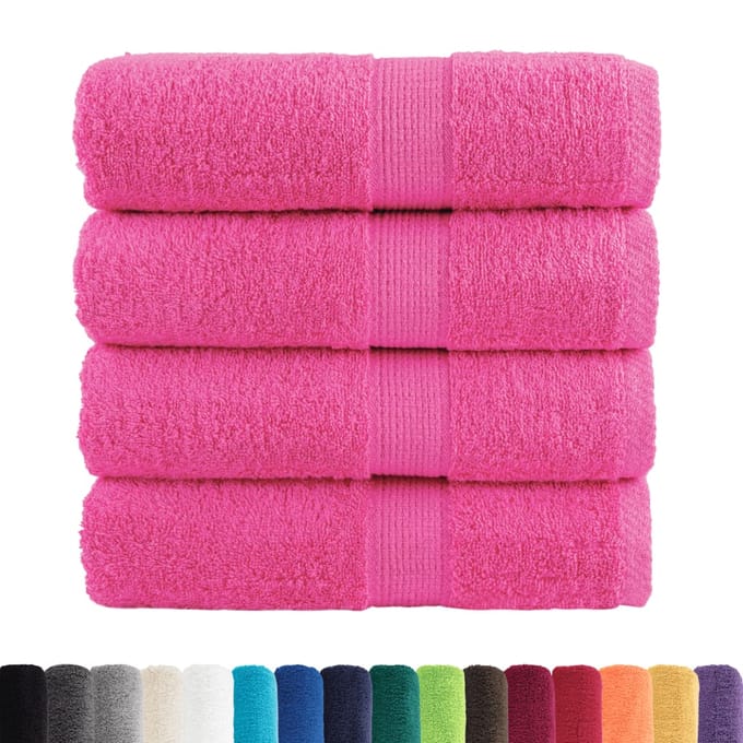 vidaXL - Gastendoekjes - SOLUND - 4 - st - 600 - g/m² - 30x50 - cm - roze