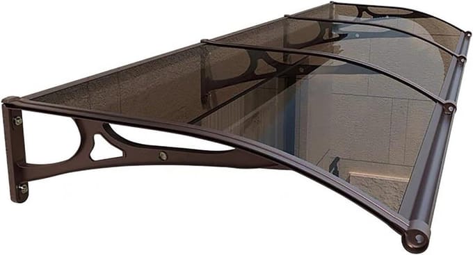 Aluminium Luifel - Overkapping Deur Raam - Bescherming Buiten - Windbestendig Tot Level 12 - 120x130 cm - Transparant