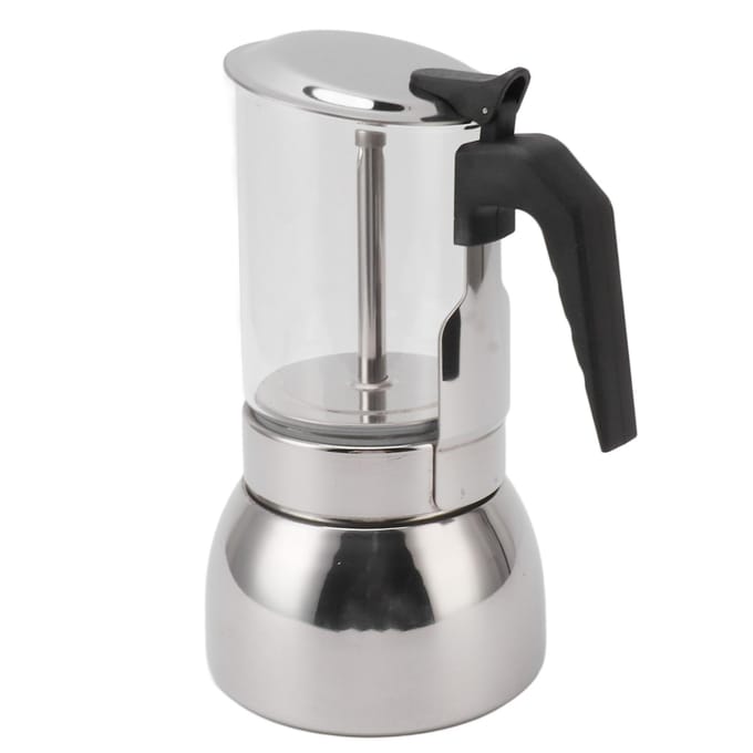 Koffiezetapparaat Dubbel Ventiel Roestvrij Staal Hittebestendig Multifunctioneel Draagbaar voor gray