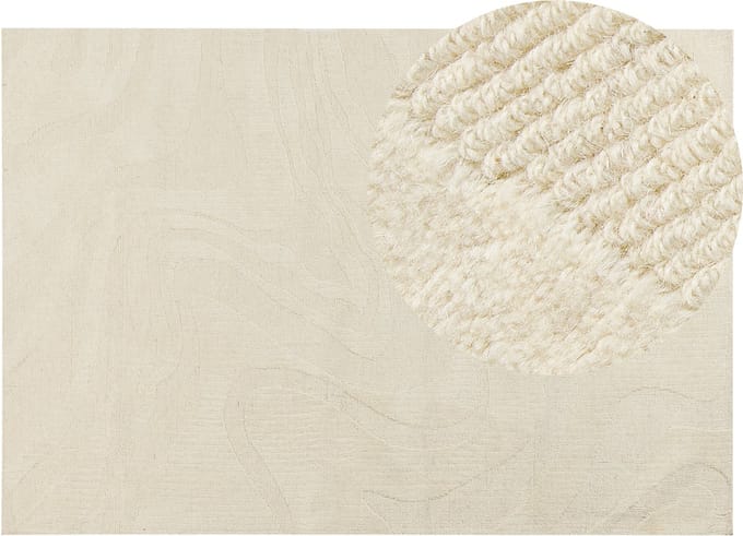 SASNAK - Vloerkleed - Beige - 160 x 230 cm - Wol