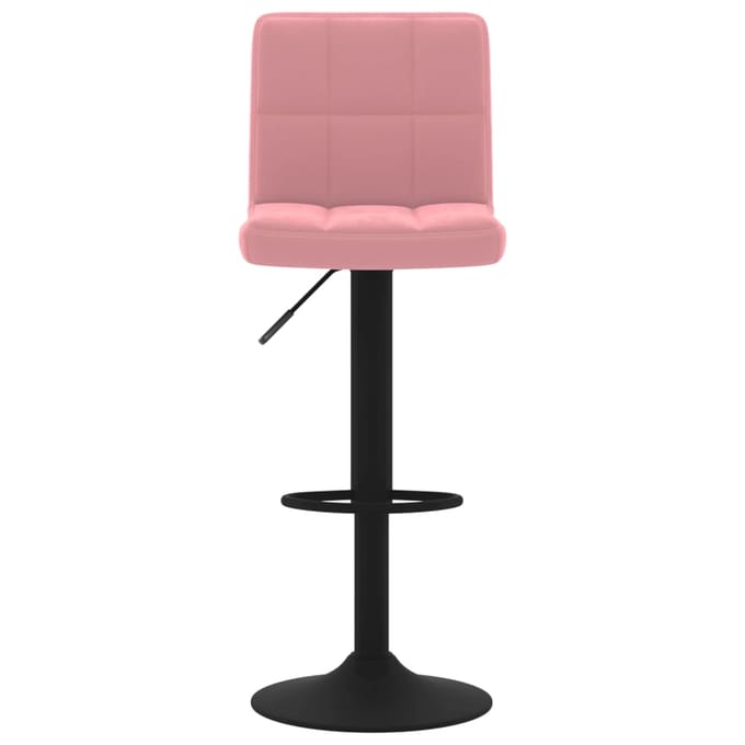 vidaXL - Barkruk - fluweel - roze