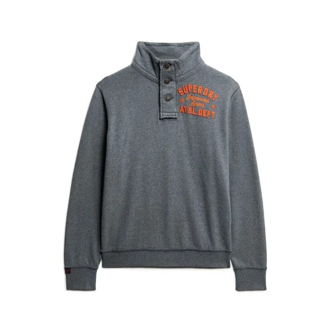 Superdry - Vintage Athletic sweatshirt met halve knoopsluiting - Heren - Truien