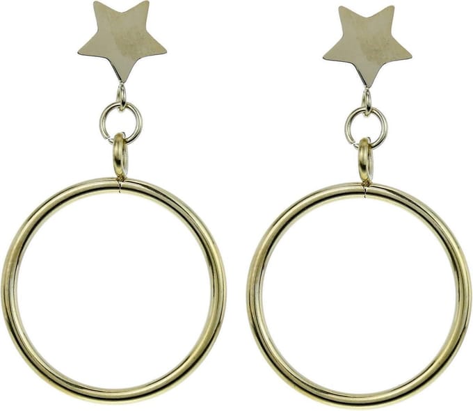 Behave - Oorhangers goudkleur ster - Modern accent voor daglook